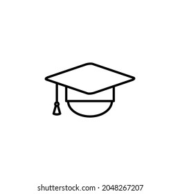 Education icon. Graduation cap symbol