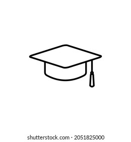 Education icon. Graduation cap symbol