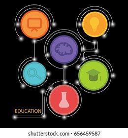 education icon for infographic template flat vector design