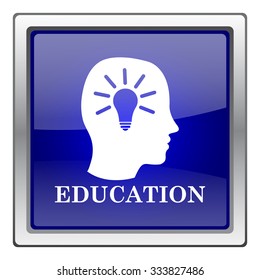 Education icon. Internet button on white background. EPS10 vector.
