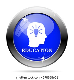 Education icon. Internet button on white background. EPS10 vector
