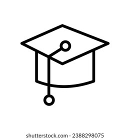 Education icon isolate white background vector stock illustration.