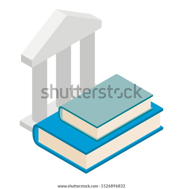 Education icon. Isometric illustration of education\
vector icon for web