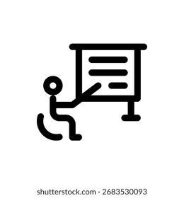 Education icon for learning and school themes