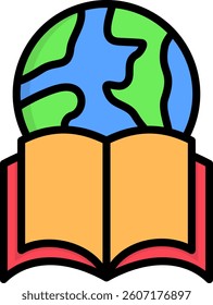 Education Icon Lineal Color Vector Illustration