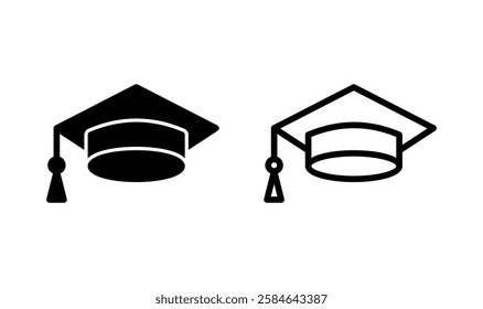Education icon logo design. Graduation cap sign and symbol. Graduate. Students cap