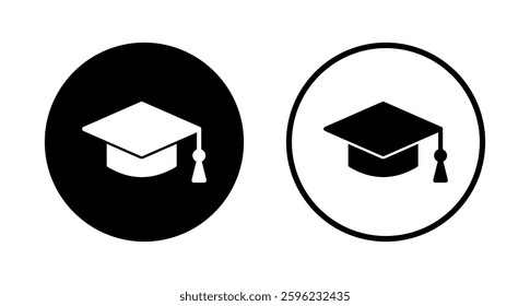 Education icon logo design. Graduation cap sign and symbol. Graduate. Students cap