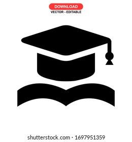 education icon or logo isolated sign symbol vector illustration - high quality black style vector icons
