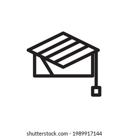 education icon or logo vector illustration of isolated sign symbol, vector illustration with high quality black outline.