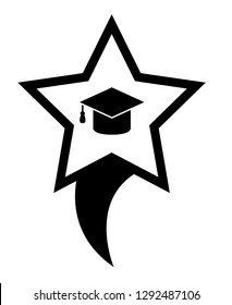 education icon and map pin. logo concept. Designed for your web site design, logo, app, UI