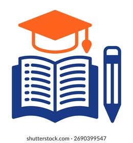 Icono de Educación Ilustración vectorial de color mezclado