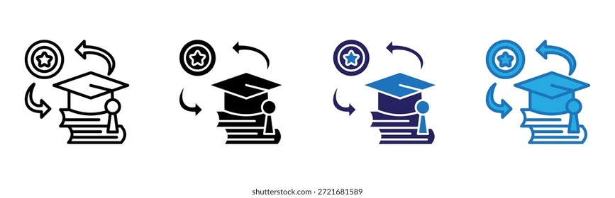 Icono de Educación Multi Style Ilustración vectorial