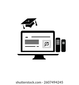 education icon on computer screen