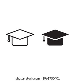 Education icon on white background