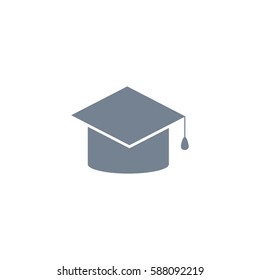 Education icon on white background. Gray icon