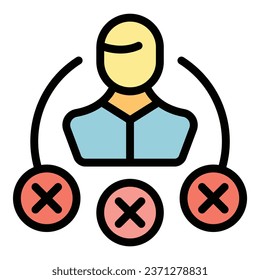 Education icon outline vector. School child. Learning social color flat