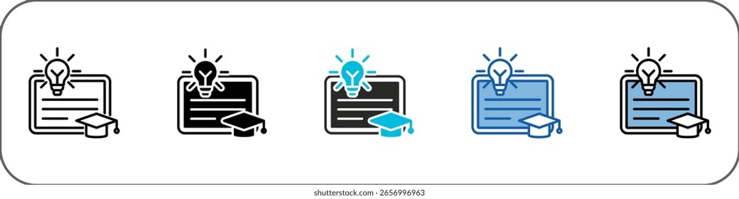 Ilustración multiestilo de paquete de iconos de Educación