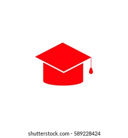Education icon. Red icon