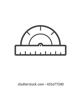Education icon ruler, geometry, mechanical drawing