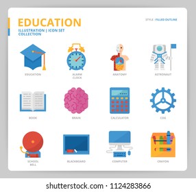 Education icon set