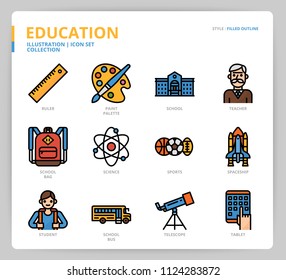 Education icon set