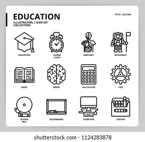 Education icon set