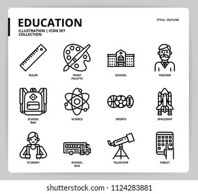 Education icon set