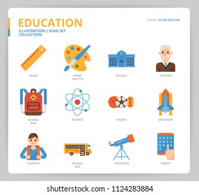 Education icon set