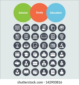 Education icon set