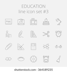Education icon set.