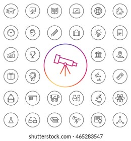 Education Icon Set. 