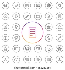 Education Icon Set. 
