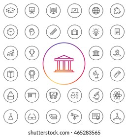 Education Icon Set. 