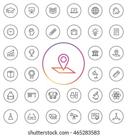 Education Icon Set. 