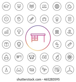Education Icon Set. 