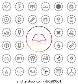 Education Icon Set. 