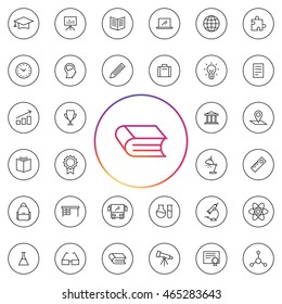 Education Icon Set.