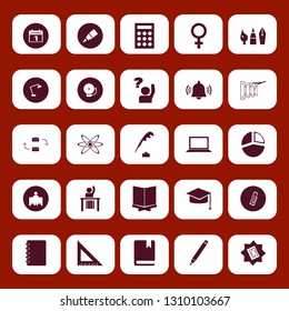 education icon set with book, female gender symbol and notebook vector illustration