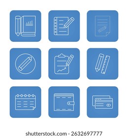 Education icon set collection. Editable stroke. Vector illustration