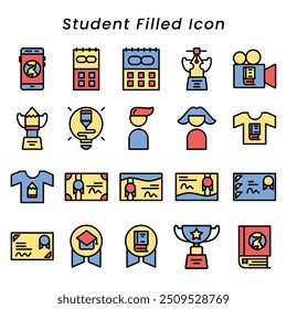 Education Icon Set Collection Vector Illustration for Documents Websites and Mobile Applications