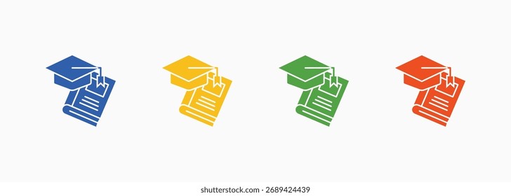 Conjunto de iconos de Educación Color Colección de estilo múltiple