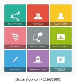 EDUCATION ICON SET CONCEPT