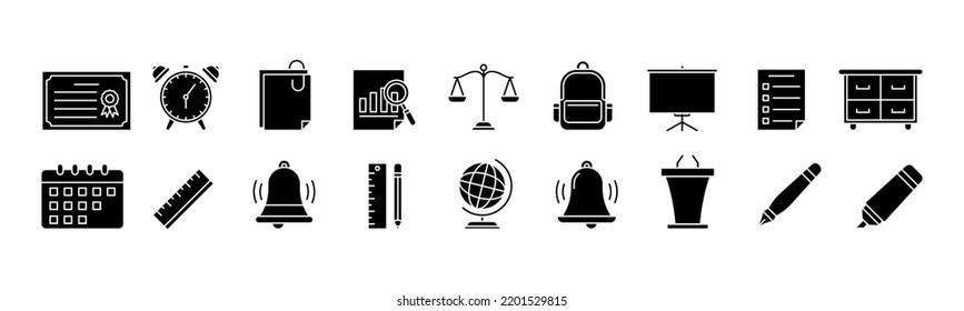 Education icon set design template vector illustration