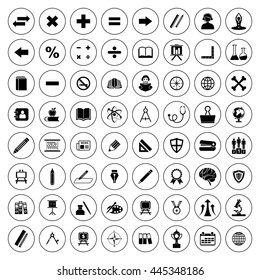 Education Icon Set. Eps-10.