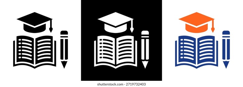 Conjunto de iconos de Educación Ilustración vectorial de glifos