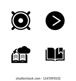education icon set. is greater than, speaker and icloud vector icon for graphic design and web