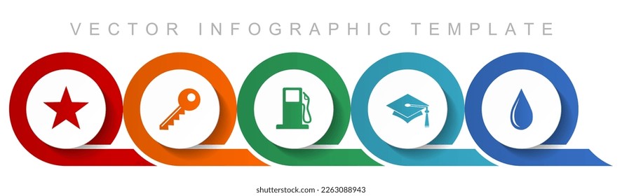 Education icon set, miscellaneous icons such as star, key, fuel, education and water for webdesign and mobile applications, flat design infographic vector template in eps 10