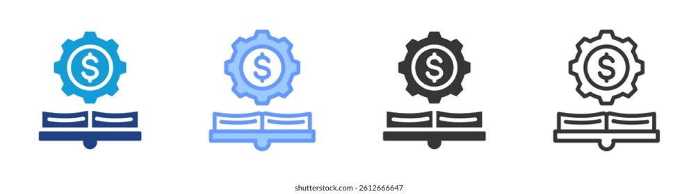 Education icon set multiple style collection