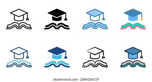 Education icon set multiple style collection 
