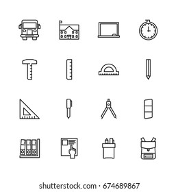 Education icon set, icon school, study set vector illustration